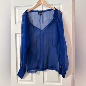 Analili sheer blue blouse